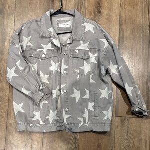 Gray Star-Patterned Women’s Jacket